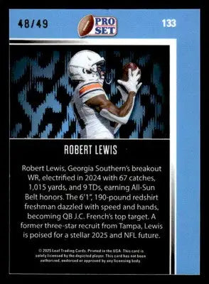 2025 Pro Set Metal #133 Robert Lewis Prismatic Silver - Football Card Single