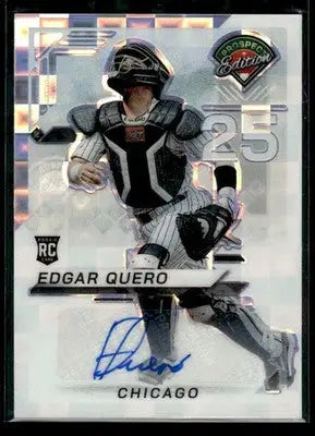2025 Prospect Edition Edgar Quero #164 Holo Sigs - Pandora FOTL #/7 White Sox - Baseball Card Single