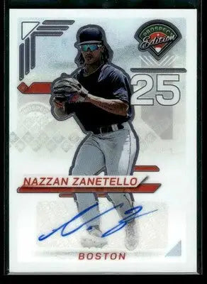 2025 Prospect Edition Nazzan Zanetello #107 Holo Ticket Sigs Silver Red Sox - Baseball Card Single