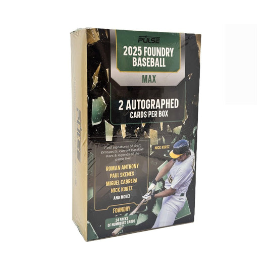 2025 Pulse Foundry Baseball 24 Count Booster Box
Pulse Foundry Baseball autograph card
Pulse Foundry Baseball jewel case numbered card