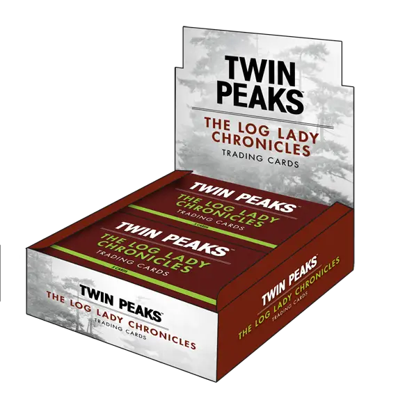 Twin Peaks Log Lady Chronicles trading card display box from 2025 Rittenhouse Hobby Box