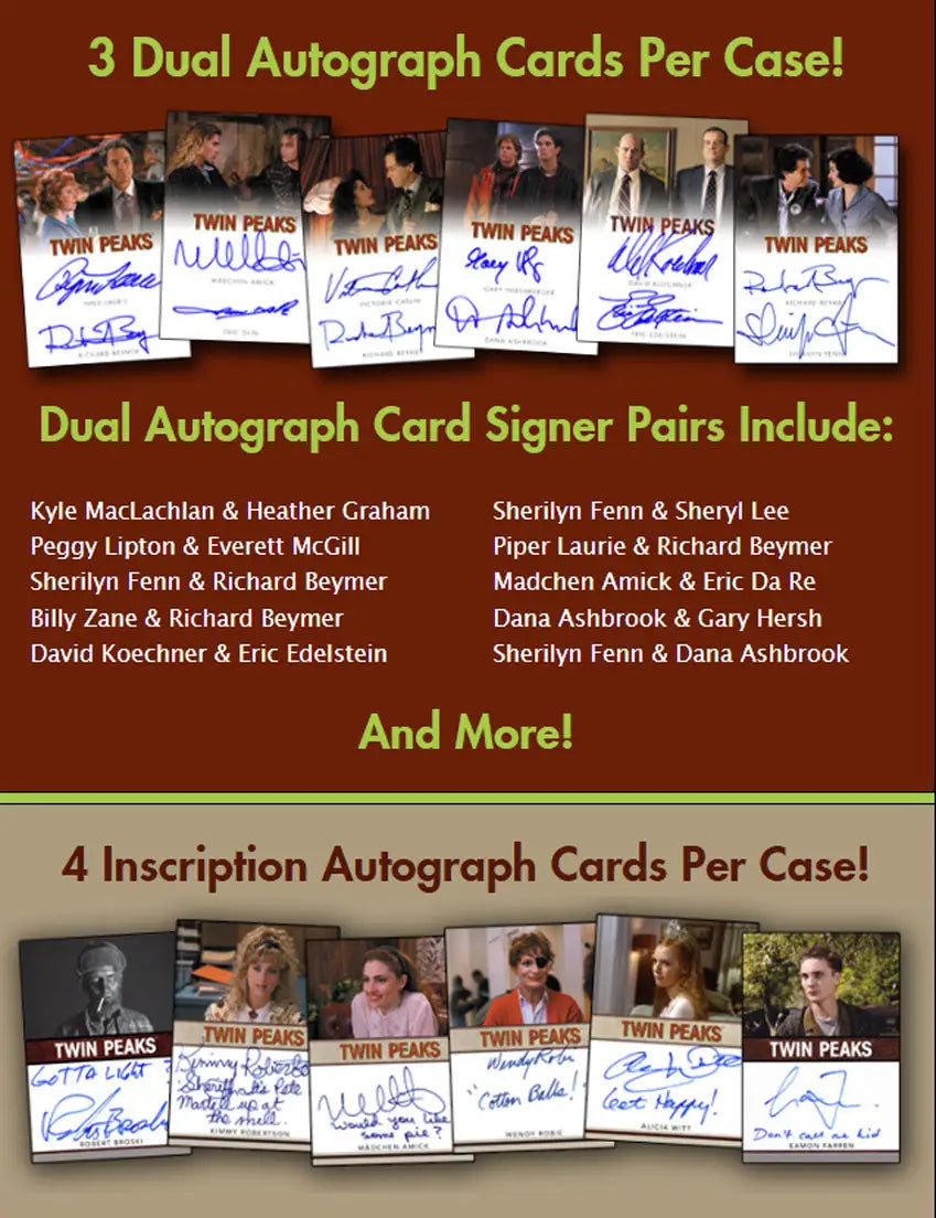 Log Lady Chronicles Twin Peaks autograph trading cards in the 2025 Rittenhouse Hobby Box