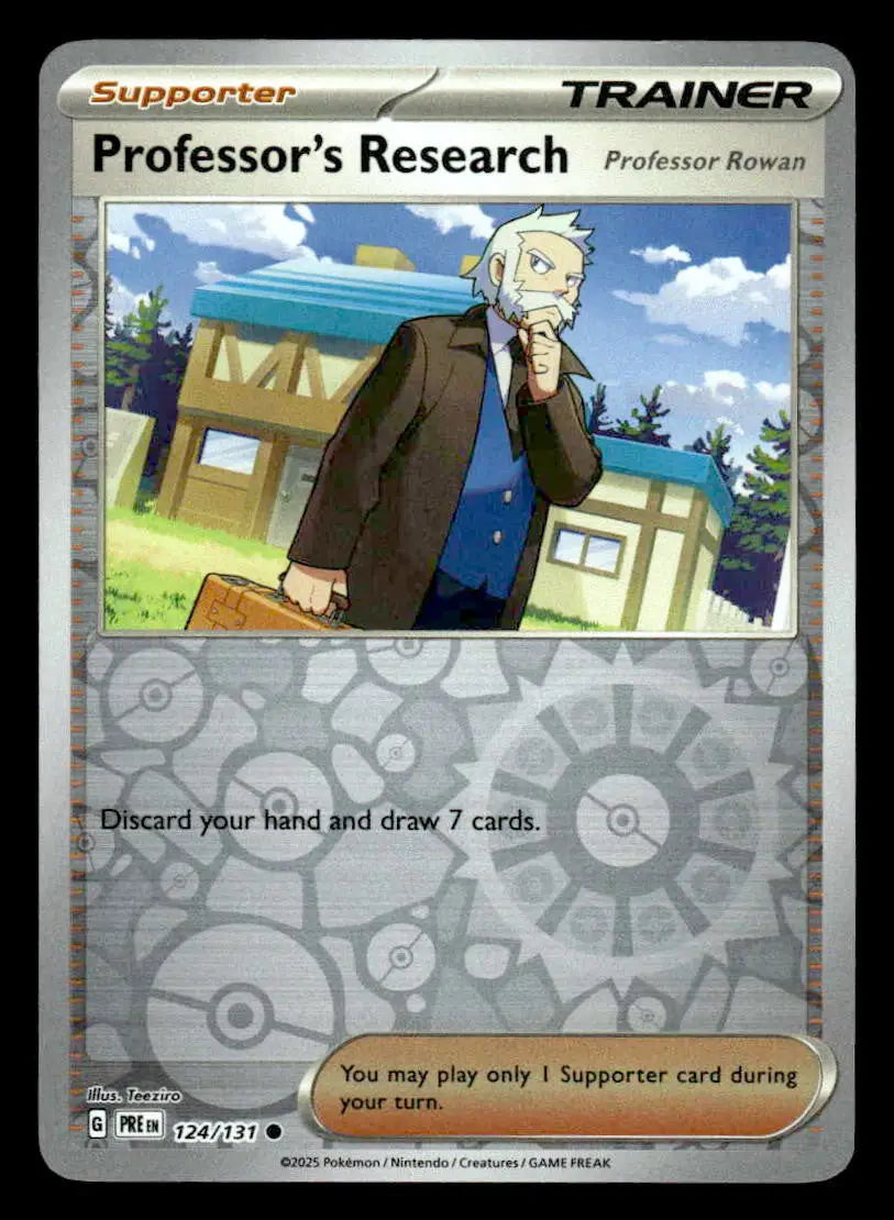 2025 S&V: Prismatic Evolutions Professor’s Research #124/131 Reverse Holo Rowan - Pokémon Card Single