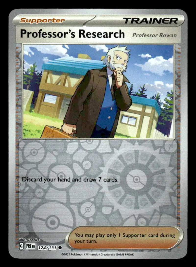 2025 S&V: Prismatic Evolutions Professor’s Research #124/131 Reverse Holo Rowan - Pokémon Card Single