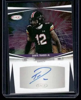 2025 SAGE Autographs Dante Trader Jr. #A-DTJ Football - Football Card Single