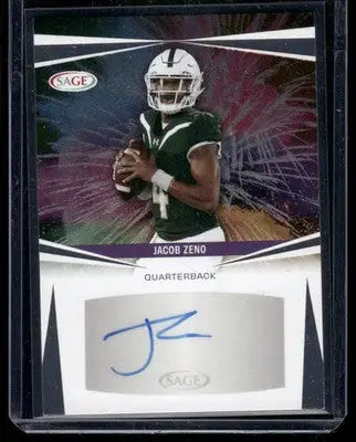 2025 SAGE Autographs Jacob Zeno #A-JZ Football - Football Card Single