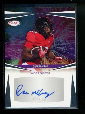 2025 Sage Drae McCray #A-DM3 Autograph Football - Football Card Single