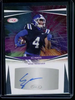 2025 SAGE Eli Pancol #A-EP3 Autograph Football - Football Card Single