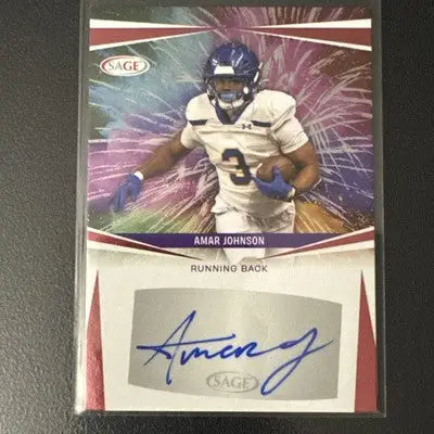 2025 Sage Football Auto Amar Johnson High - Football Card Single