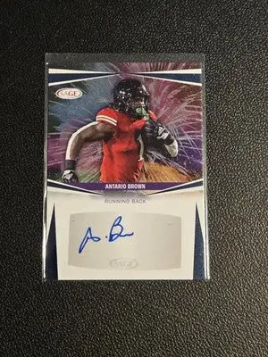 2025 SAGE HIT #A-AB Antario Brown Autographs Blue (High Series) - Football Card Single