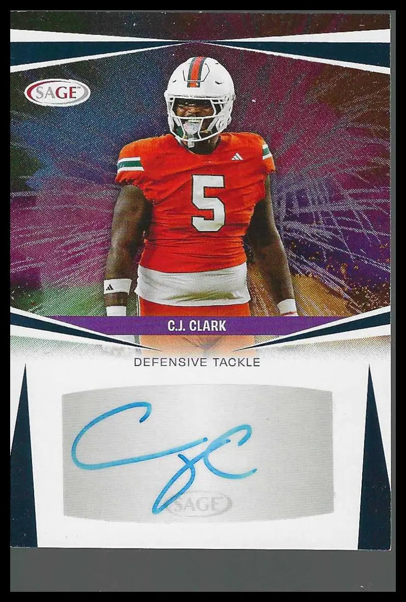 2025 SAGE HIT Autographs Blue (Low Series) #A-CJC C.J. Clark