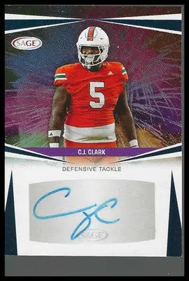 2025 SAGE HIT Autographs Blue (Low Series) #A-CJC C.J. Clark
