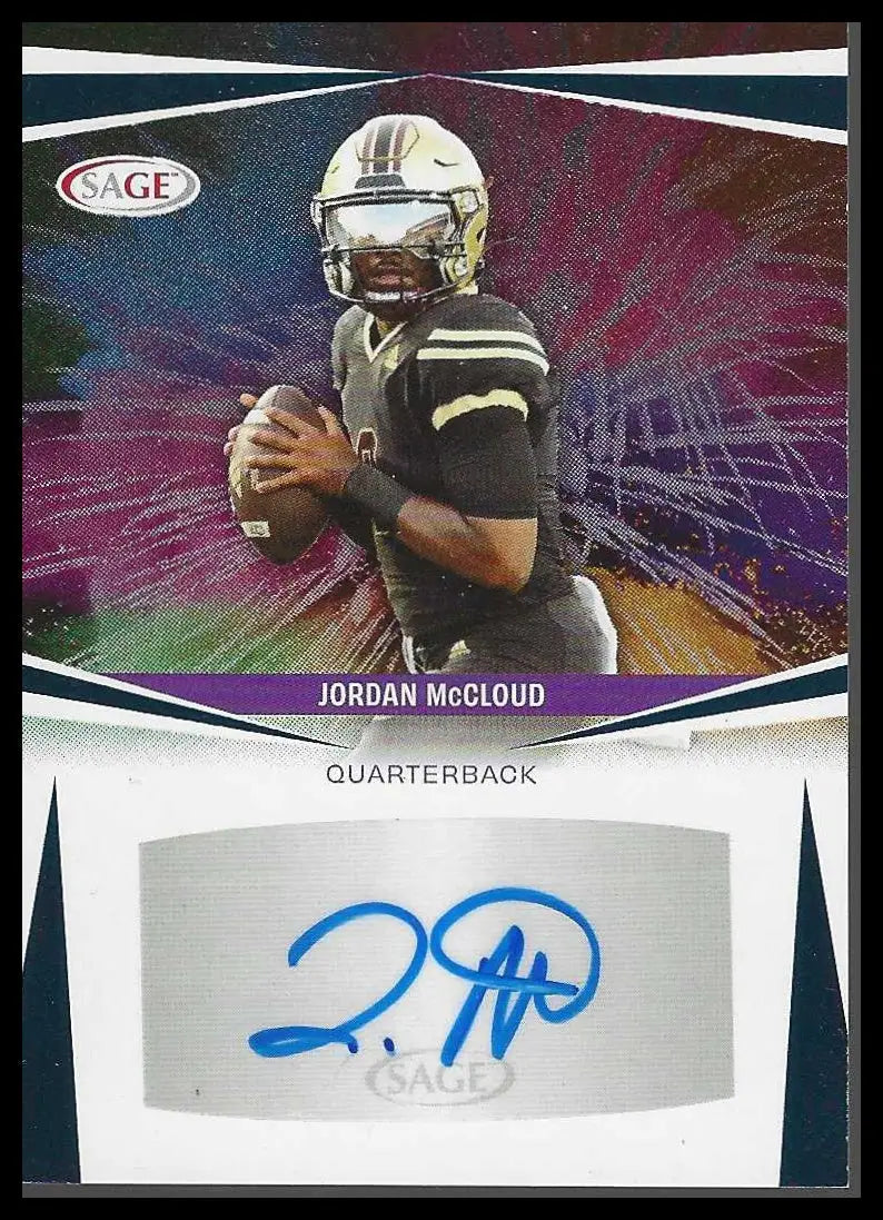 2025 SAGE HIT Autographs Red (Low Series) #A-JM3 Jordan McCloud - Football Card Single