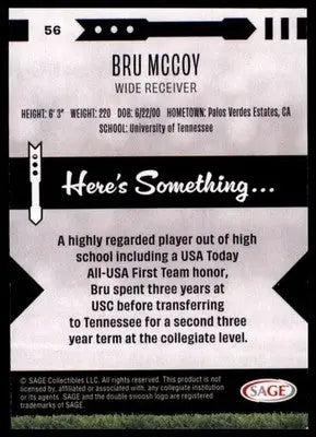 2025 SAGE HIT - Red Bru McCoy 56 Texas Longhorns