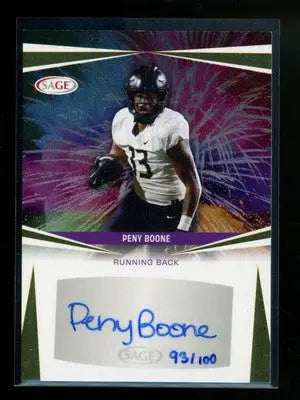 2025 SAGE Peny Boone #A-PB2 93/100 Autograph Football - Football Card Single