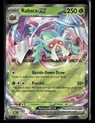 2025 Scarlet & Violet: Destined Rivals Rabsca ex #025/182 Foil Double Rare NM - Pokémon Card Single