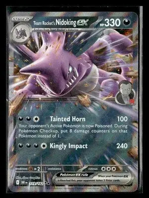 2025 Scarlet & Violet: Destined Rivals Team Rocket’s Nidoking ex #119/182 Double - Pokémon Card Single