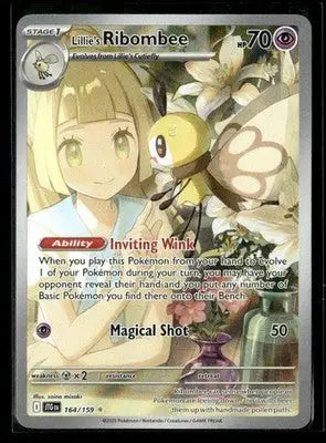 2025 Scarlet & Violet: Journey Together Lillie’s Ribombee #164/159 Illustration - Pokémon Card Single