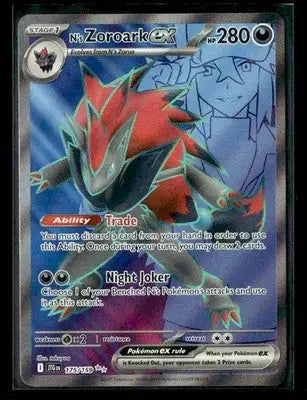 2025 Scarlet & Violet: Journey Together N’s Zoroark ex #175/159 UR Full Art NM - Pokémon Card Single