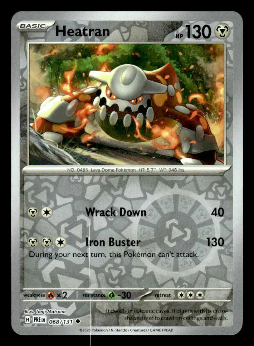 2025 Scarlet & Violet: Prismatic Evolutions Heatran #068/131 Reverse Holo Uncomm - Pokémon Card Single