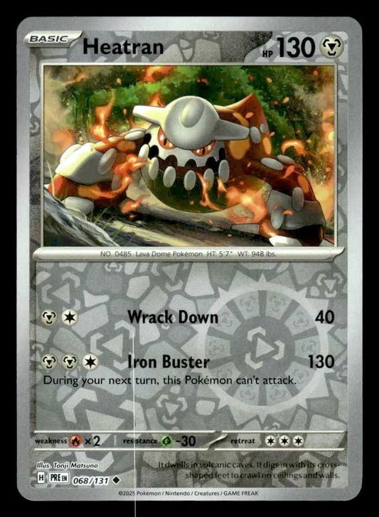 2025 Scarlet & Violet: Prismatic Evolutions Heatran #068/131 Reverse Holo Uncomm - Pokémon Card Single