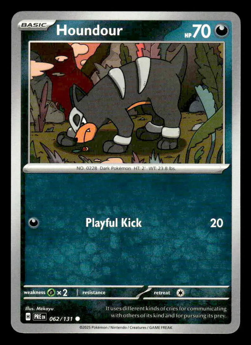 2025 Scarlet & Violet: Prismatic Evolutions Houndour #062/131 Base Common NM - Pokémon Card Single