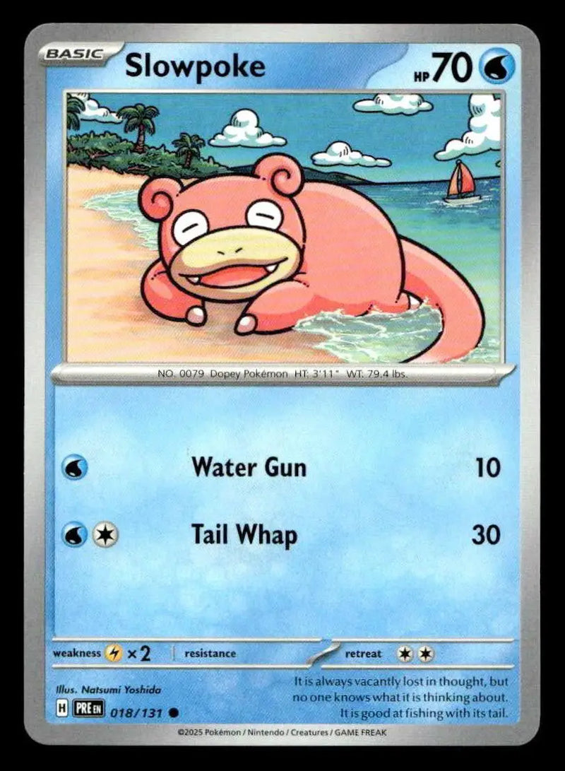 2025 Scarlet & Violet: Prismatic Evolutions Slowpoke #018/131 Base Common NM - Pokémon Card Single
