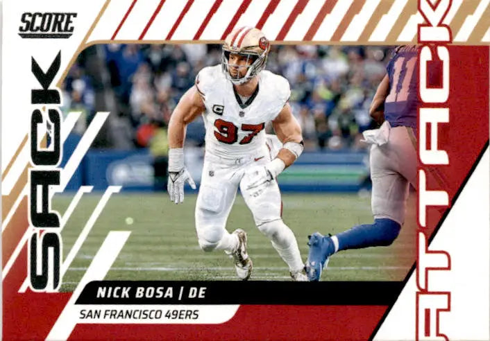 2025 Score #12 Nick Bosa Sack Attack - Football Card Single