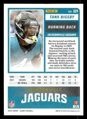 2025 Score #121 Tank Bigsby - Football Card Single