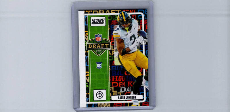 Kalen Johnson NFL football card from 2025 Score #14 for Kaleb Johnson NFL Draft