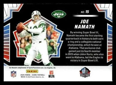 2025 Score #15 Joe Namath Men of Canton - Football Card Single