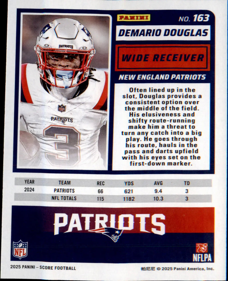 2025 Score #163 Demario Douglas - Football Card Single