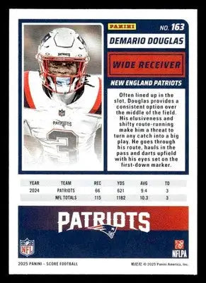 2025 Score #163 Demario Douglas - Football Card Single