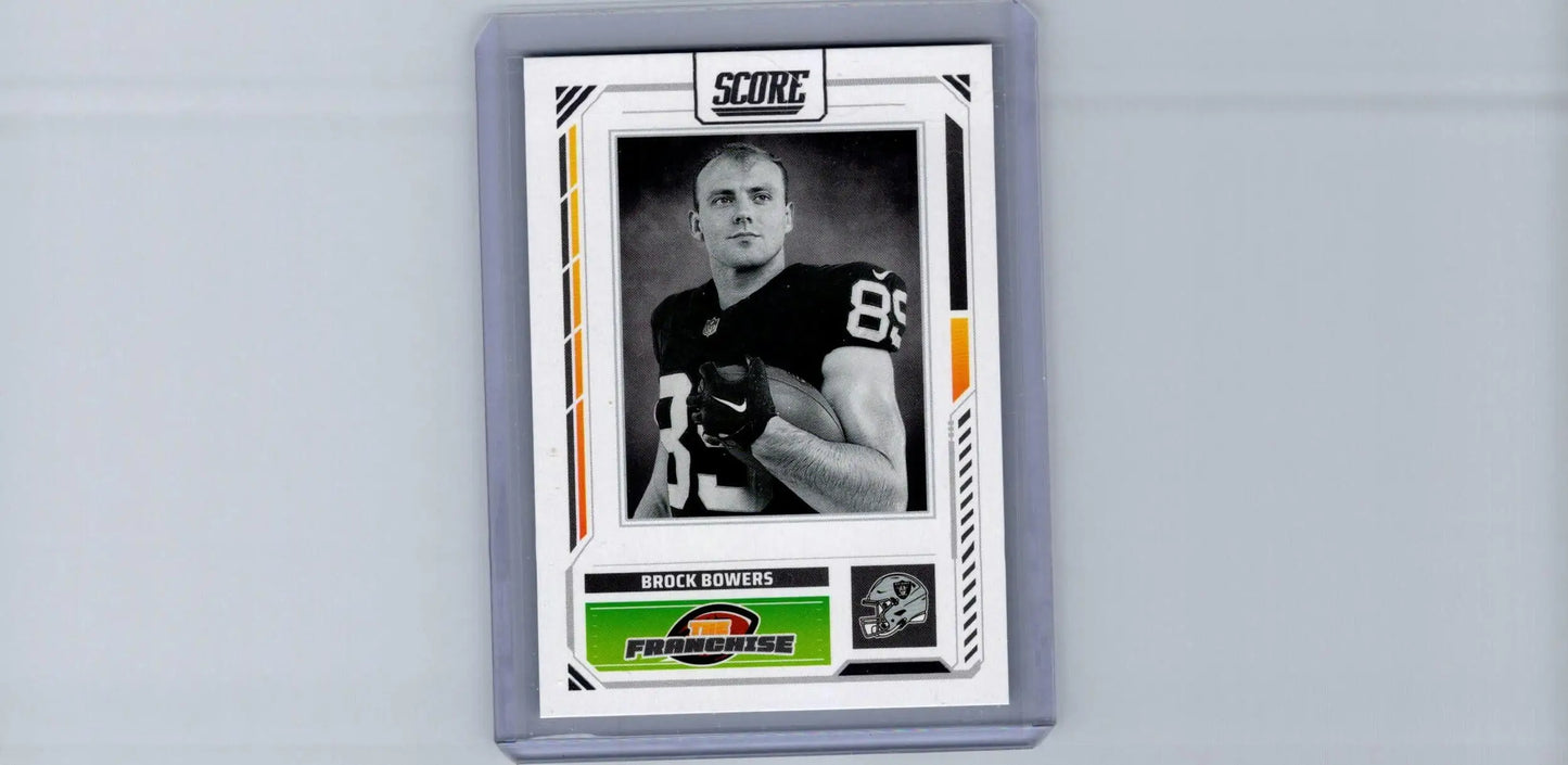2025 Score Brock Bowers The Franchise football card featuring Brock Bowers for collectors