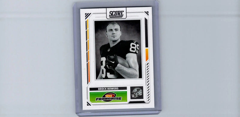 2025 Score Brock Bowers The Franchise football card featuring Brock Bowers for collectors