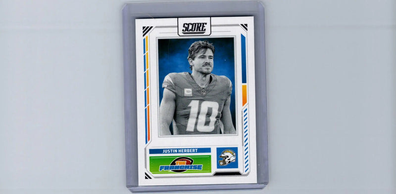 Justin Herbert football card 2025 Score The Franchise collectible product