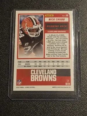 2025 Score #19 Nick Chubb Dots Gold #/499 - Football Card Single