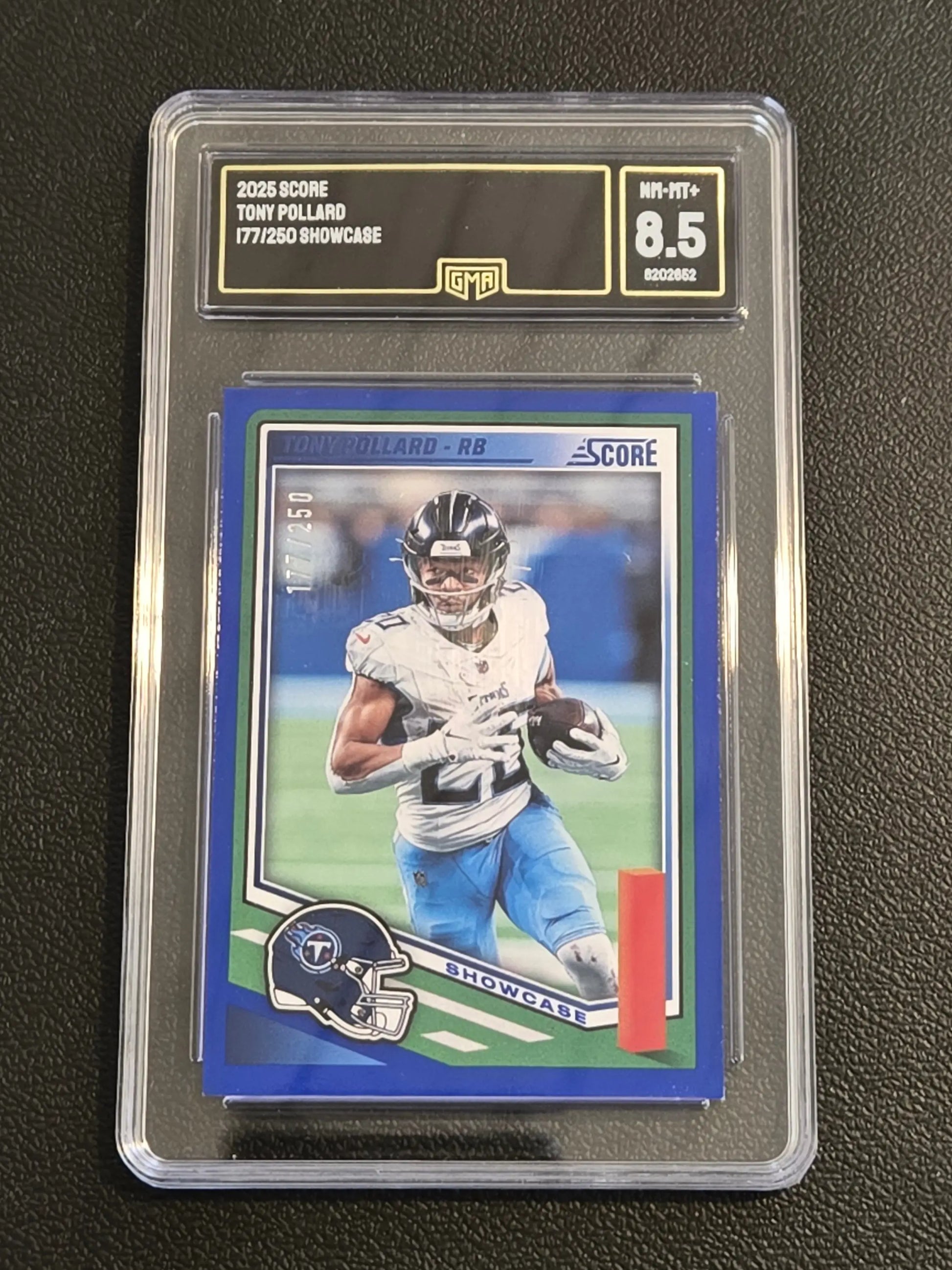 2025 Score #212 Tony Pollard Showcase GMA 8.5 #/250 - Football Card Single