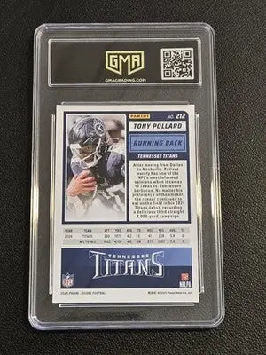 2025 Score #212 Tony Pollard Showcase GMA 8.5 #/250 - Football Card Single
