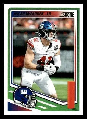 2025 Score #216 Micah McFadden - Football Card Single