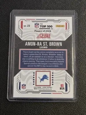 2025 Score #23 Amon-Ra St. Brown Top 100 - Football Card Single