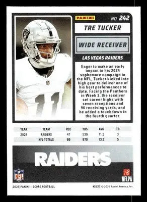 2025 Score #242 Tre Tucker - Football Card Single