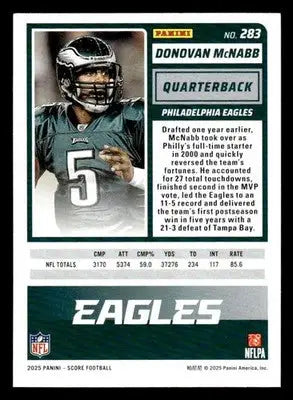 2025 Score #283 Donovan McNabb - Football Card Single