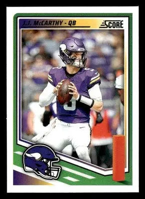 2025 Score #291 J.J. McCarthy Minnesota Vikings - Football Card Single
