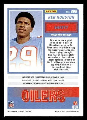 2025 Score #299 Ken Houston - Football Card Single
