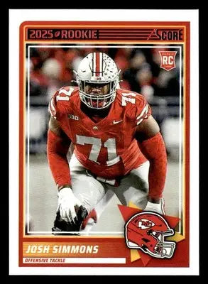 2025 Score #32 Josh Simmons - Football Card Single