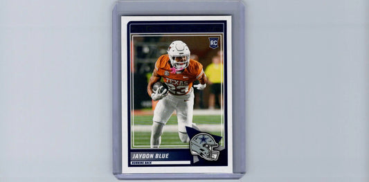 2025 Score Jaydon Blue football card showcasing collectible sports memorabilia