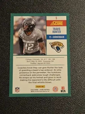 2025 Score #5 Travis Hunter Anniversary Rookies - Football Card Single
