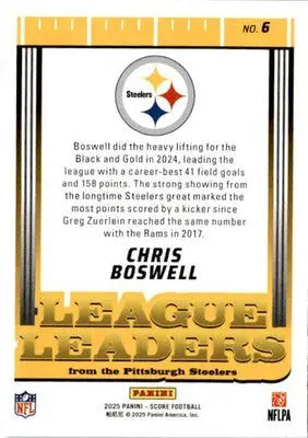 2025 Score #6 Chris Boswell League Leaders