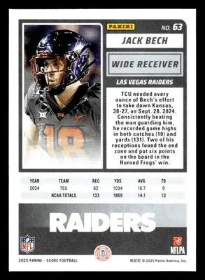 2025 Score #63 Jack Bech - Football Card Single